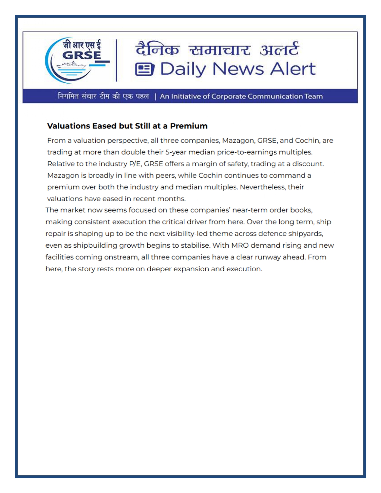   Press Coverage: 11 DEC 25: FINANCIAL EXPRESS 